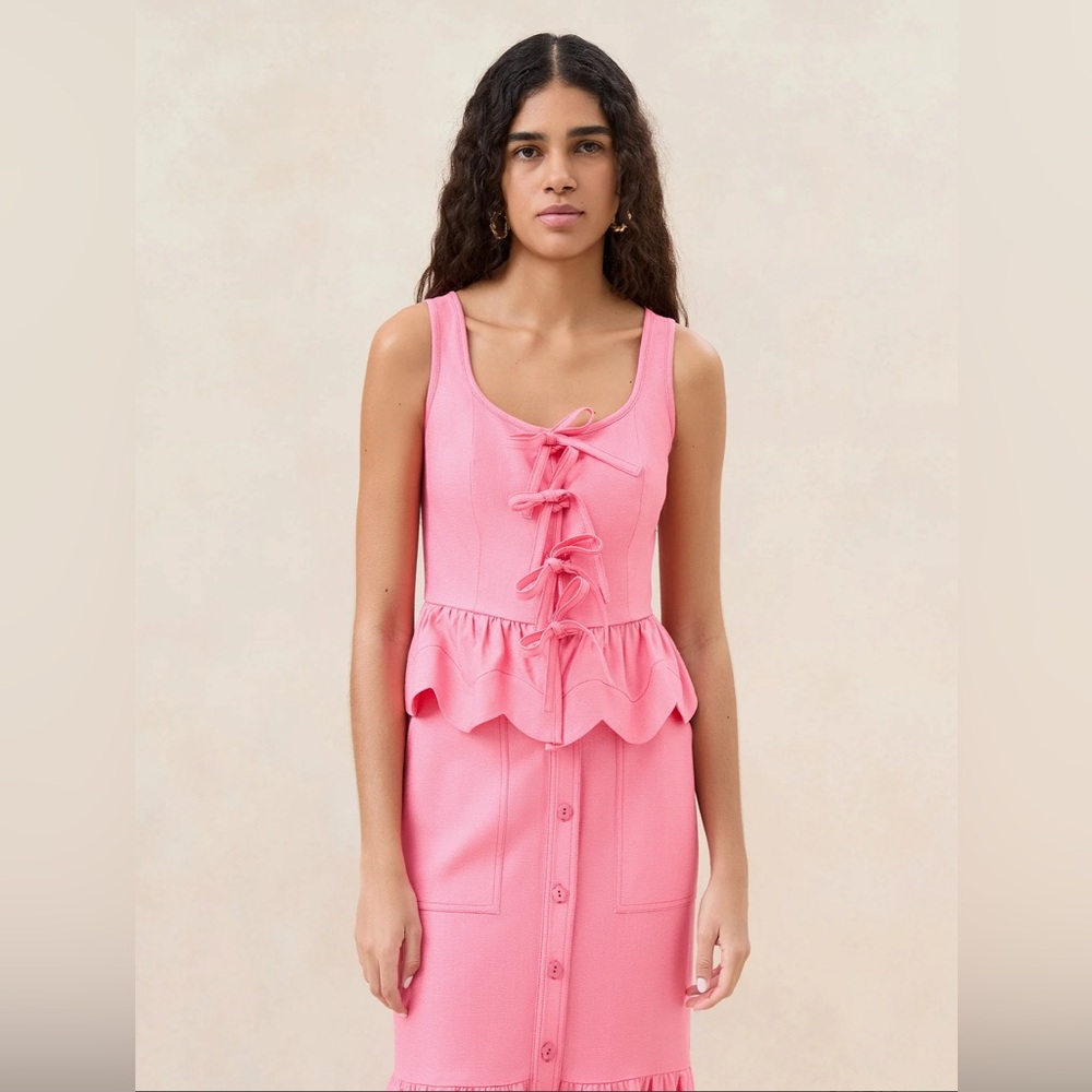 PILAR WATERMELON RUFFLE TOP